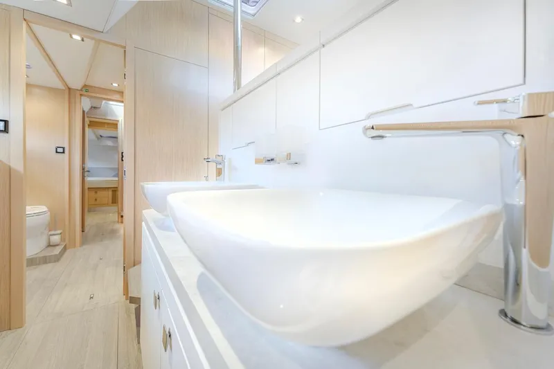 Slide: The Image of Luxurious bathroom in Privilege Signature 510 yacht model 2025. - 41