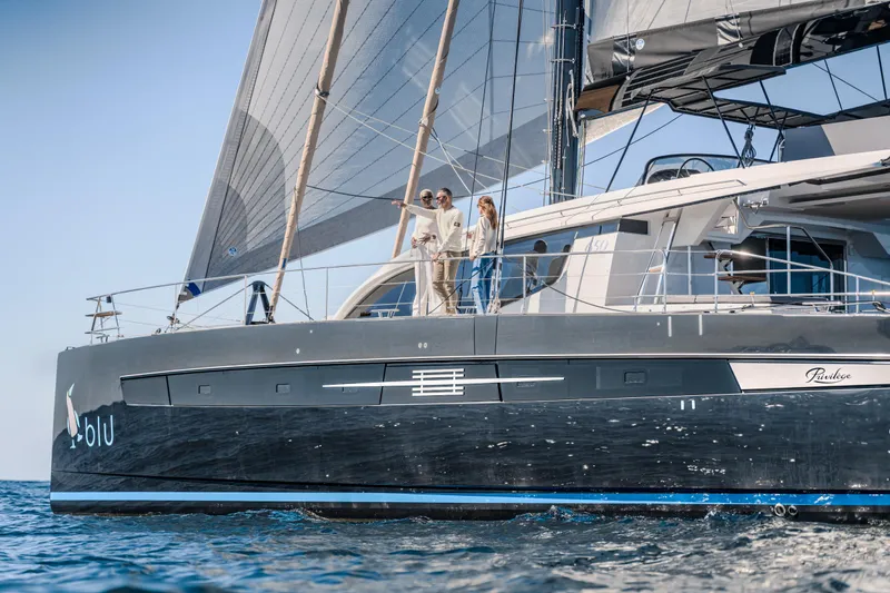 Slide: The Image of Luxury Privilege Signature 650 yacht sailing with passengers, 2025 model. - 46