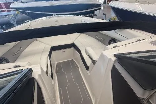Slide: The Image of 2027 Regal LS2 boat interior with sleek seating and modern design. - 6