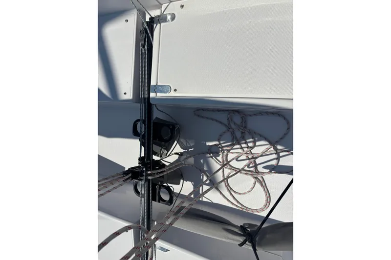 Slide: The Image of Close-up of Catalina 275 Sport 2015 sailboat rigging and ropes. - 40