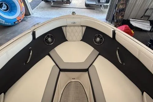 Slide: The Image of Interior of 2027 Regal 2000 ES boat, featuring sleek seating and modern design elements. - 7