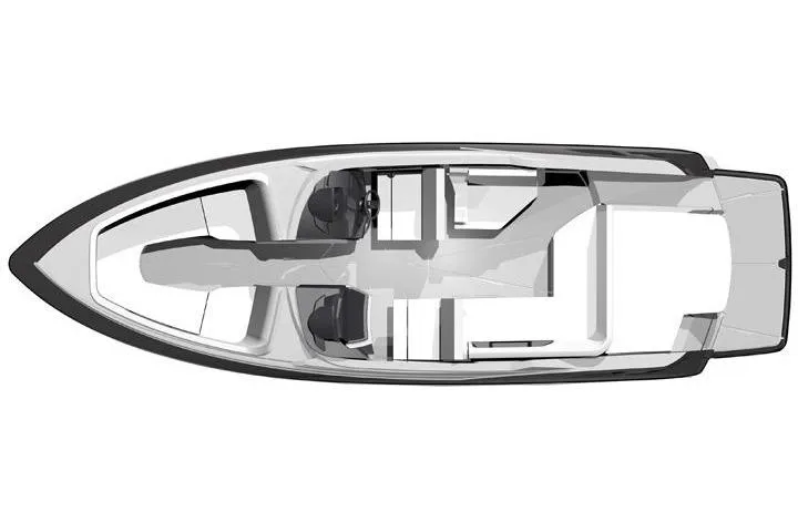 Slide: The Image of Manufacturer Provided Image: Top view of 2015 Monterey 288SS Super Sport boat layout. - 12
