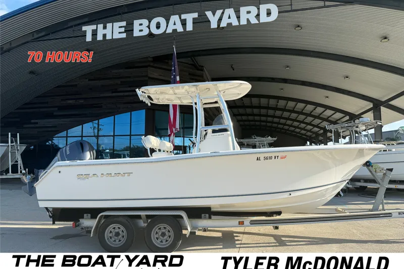 The Image of 2015 Sea Hunt Triton 225 boat on trailer at The Boat Yard. - 1