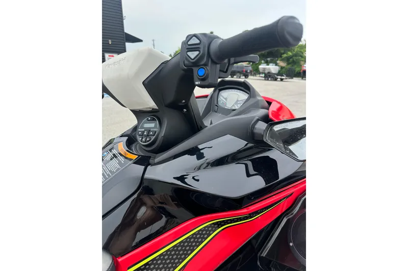 Slide: The Image of 2024 Kawasaki Jetski STX 160LX handlebar and dashboard close-up. - 4