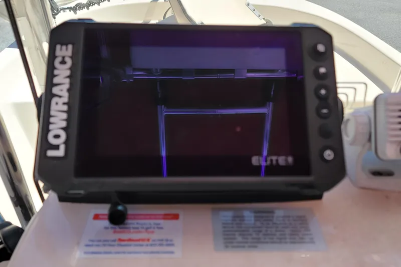Slide: The Image of Lowrance Elite fishfinder on 2021 Carolina Skiff 178 JLS boat dashboard. - 6