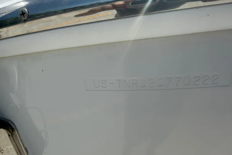 Slide: The Image of 2022 Formula 310 Sun Sport boat hull identification number (HIN) close-up. - 22