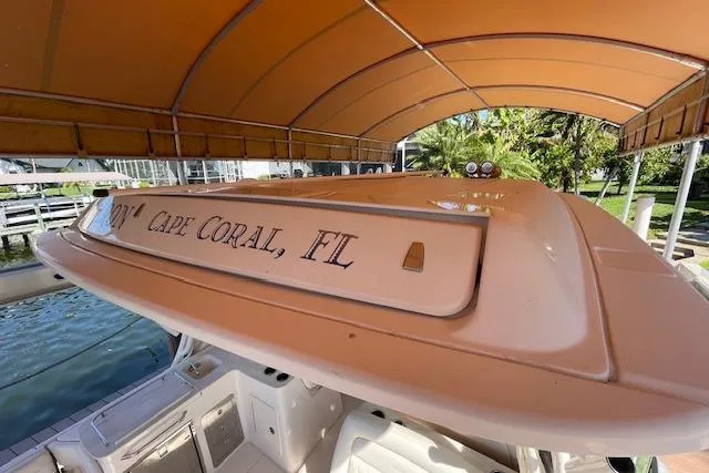 Slide: The Image of 2021 Grady-White Freedom 325 boat docked under canopy in Cape Coral, FL. - 34