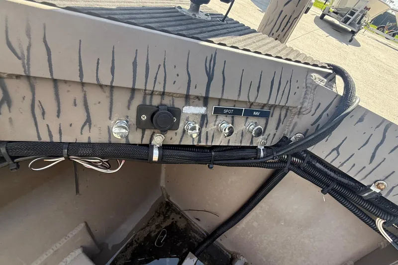 Slide: The Image of Control panel of a 2017 Pro-Drive 2048 boat with switches and wiring. - 10