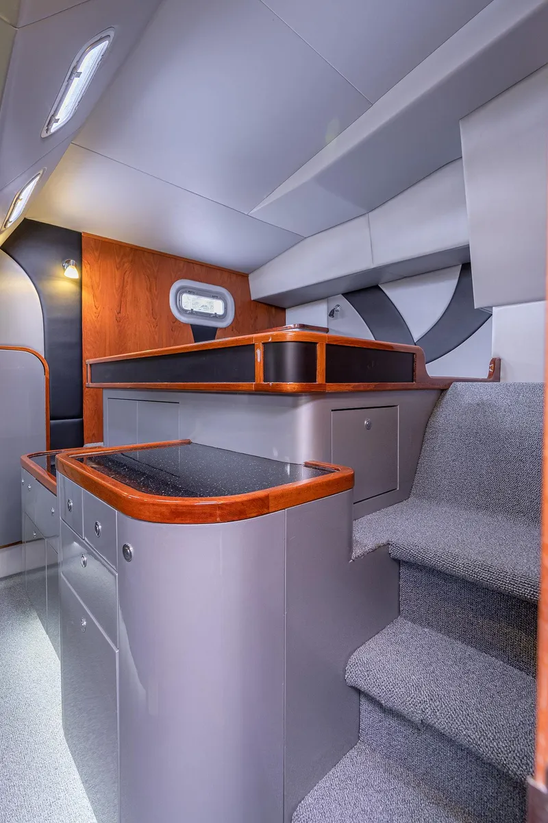 Slide: The Image of Interior of 2025 Shuttleworth 52 AeroRig yacht, featuring modern design and sleek finishes. - 37