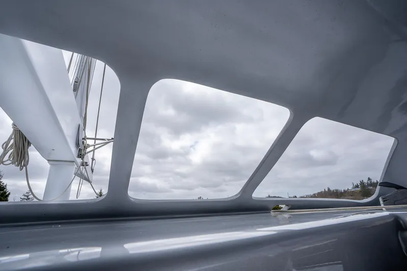 Slide: The Image of View from Shuttleworth 52 AeroRig 2025 yacht, showcasing sleek design and cloudy sky. - 20