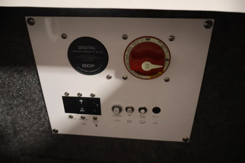 Slide: The Image of Control panel of 2026 Four Winns H4 boat with digital voltage sensitive relay. - 36