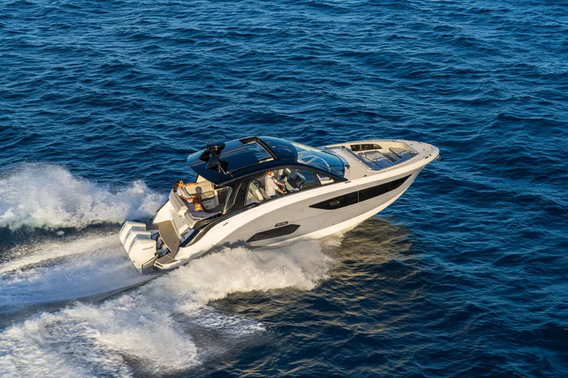 Slide: The Image of Sea Ray Sundancer 370 Outboard 2026 on the water - 15