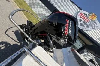 Slide: The Image of 2024 Tahoe T18 boat with Mercury Pro XS engine at Power Lodge dealership. - 9