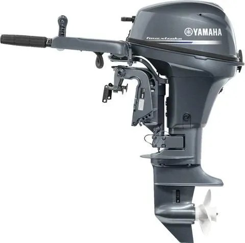 Slide: The Image of A Yamaha outboard motor, model F8LMHB, year 2022, in gray color. - 3