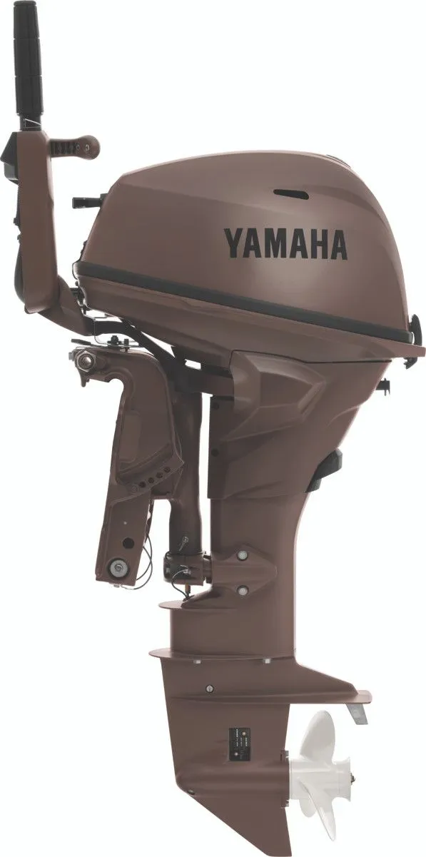Slide: The Image of Yamaha outboard motor in brown, model F25LWHC3, year 2024. - 3