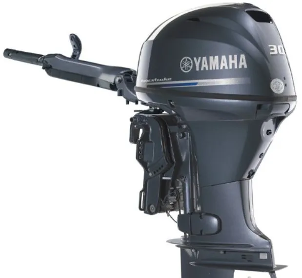 The Image of Yamaha F30LEHA outboard motor, 2025 model, featuring sleek design and modern technology. - 1