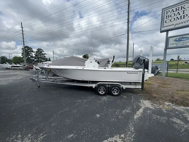 The Image of A 2024 Tidewater 2210 Carolina Bay on a trailer at a boat sales lot. - 1