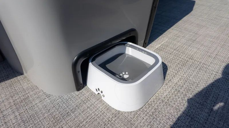 Slide: The Image of A pet water bowl is integrated into the floor of a boat. - 16