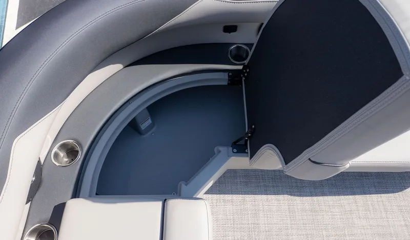 Slide: The Image of Close-up of a seating area with gray upholstery and carpeted flooring. - 7