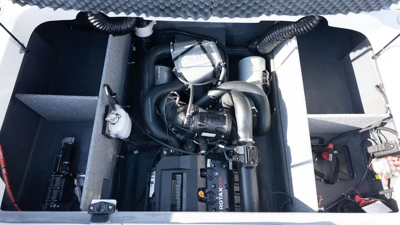 Slide: The Image of Engine compartment of a Starcraft J7 Jet Super Sport boat with a Rotax engine. - 4