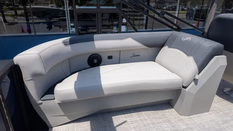 Slide: The Image of Barletta SANZA 22QC 2026: Luxurious outdoor seating with gray upholstery. - 10