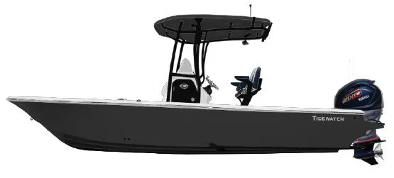 The Image of A modern Tidewater 2300 Carolina Bay boat with T-top and outboard motor. - 1