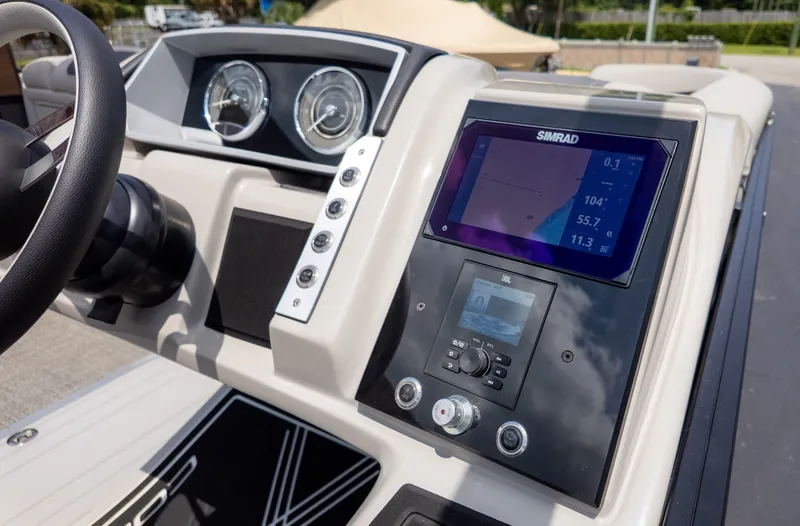 Slide: The Image of Dashboard of the Barletta Corsa 23M featuring modern displays and controls. - 32