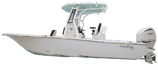 The Image of A modern Tidewater 2500 Carolina Bay boat with a Yamaha outboard motor. - 1