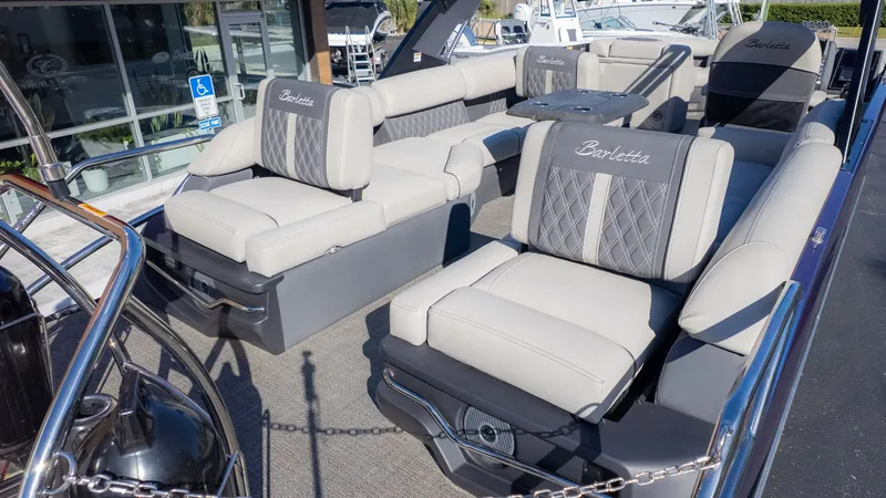 Slide: The Image of 2024 Barletta Reserve Leggera 26MA with luxurious, cushioned seating and modern design. - 7