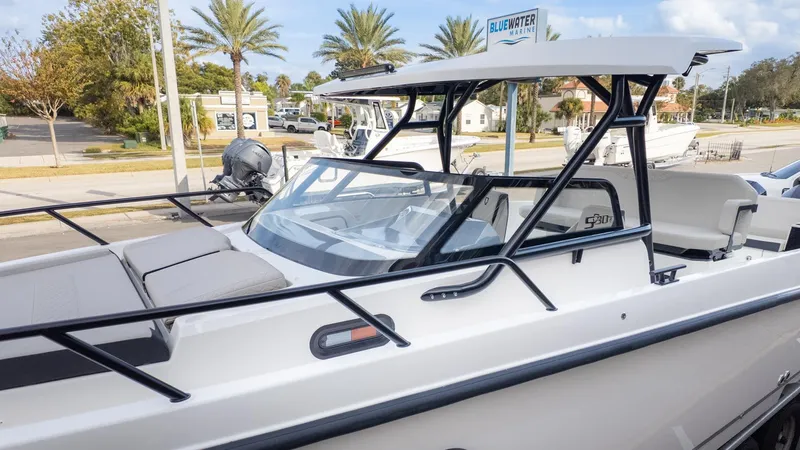 Slide: The Image of The image shows a modern boat, the Navan S30, 2026 model, with sleek design and spacious deck. - 4