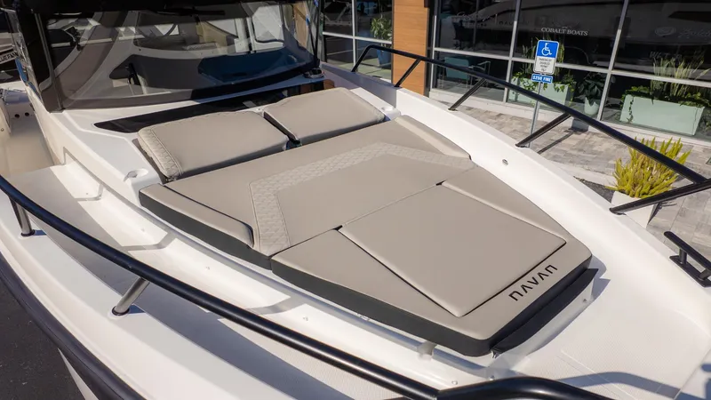 Slide: The Image of 2026 Navan C30 with sleek sunbathing pads on the deck. - 33
