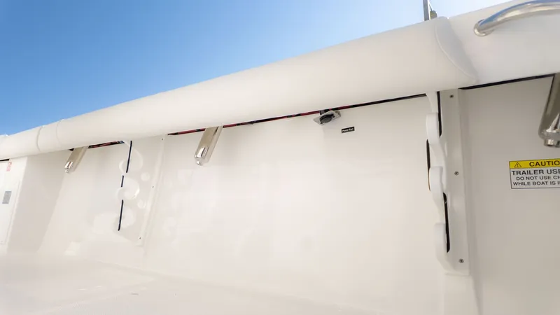 Slide: The Image of Close-up of the interior of an Everglades 273 Center Console boat. - 8