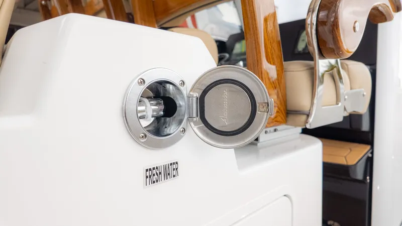 Slide: The Image of Close-up of a freshwater connection on a boat. - 26
