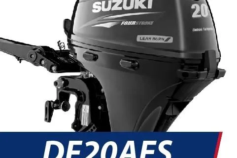 Slide: The Image of Suzuki outboard motor DE20AFS, four-stroke, lean burn technology, Delta Boatworks 1550, 2027 model. - 4