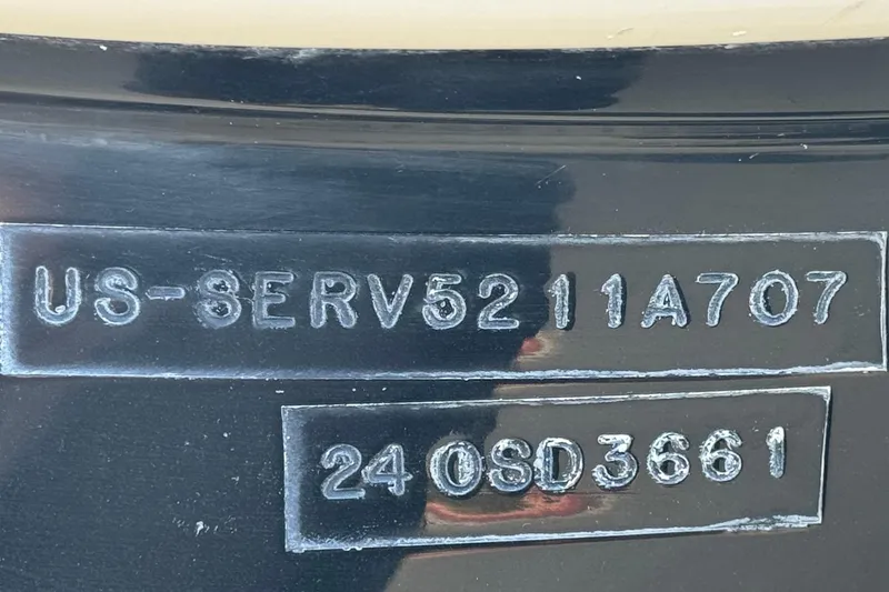 Slide: The Image of Hull identification number on a 2007 Sea Ray 240 Sundeck boat. - 46