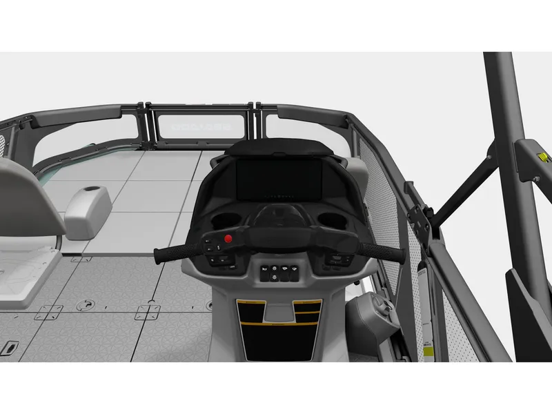 Slide: The Image of The image shows the cockpit of a Sea-Doo Switch Sport 18 with 300 hp and tech package. - 5
