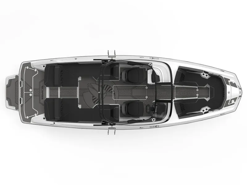 Slide: The Image of Scarab 255 LX Wake 2026: Sleek design with spacious interior and modern seating. - 5
