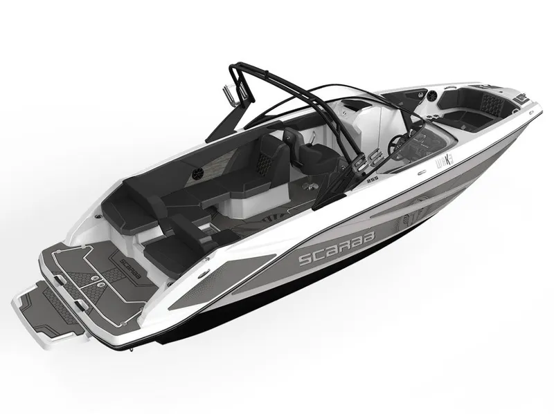 Slide: The Image of 2026 Scarab 255 LX Wake with sleek design and spacious cockpit. - 4