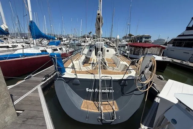 Slide: The Image of 2000 X-Yachts X-362 Sport sailboat docked in marina, San Francisco. - 26