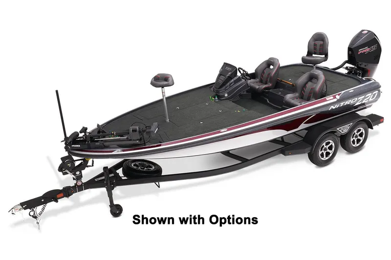 Slide: The Image of 2024 Nitro Z20 Pro on trailer with two seats and steering console. - 41