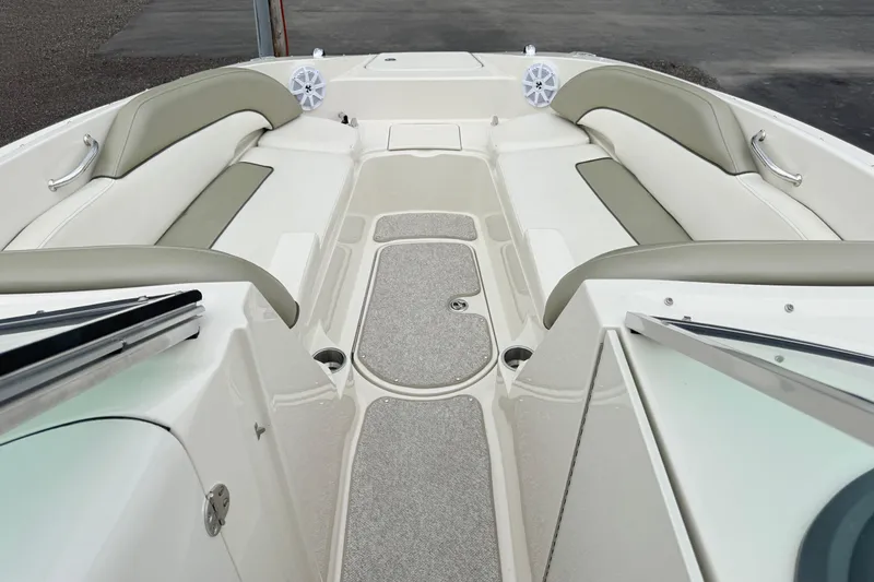 Slide: The Image of 2007 Sea Ray 260 Sundeck interior with spacious seating and modern design. - 17