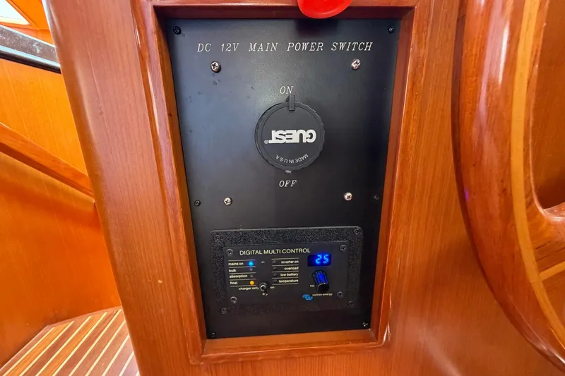 Slide: The Image of Control panel of 2005 Ocean Alexander 48 Altus yacht with digital multi-control display. - 75
