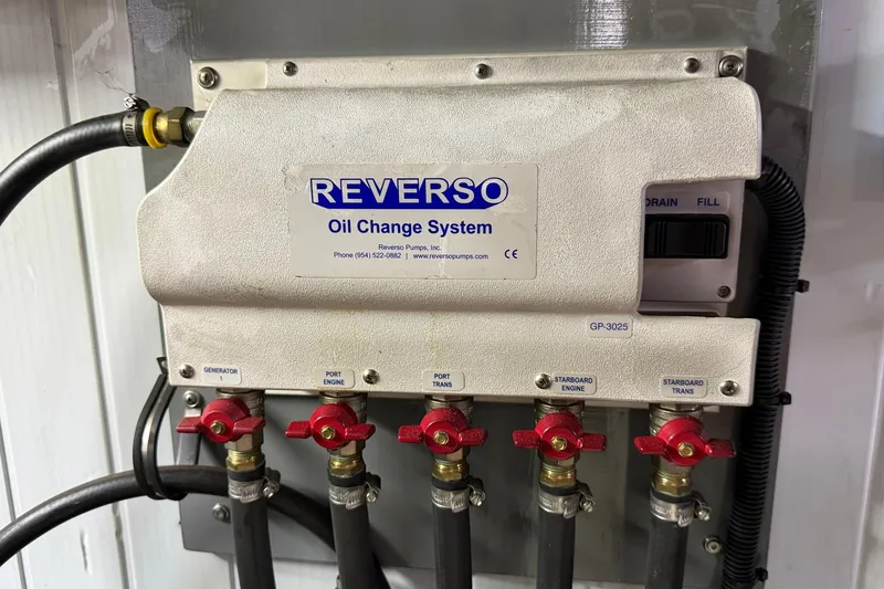 Slide: The Image of Reverso oil change system on 2005 Ocean Alexander 48 Altus yacht. - 91