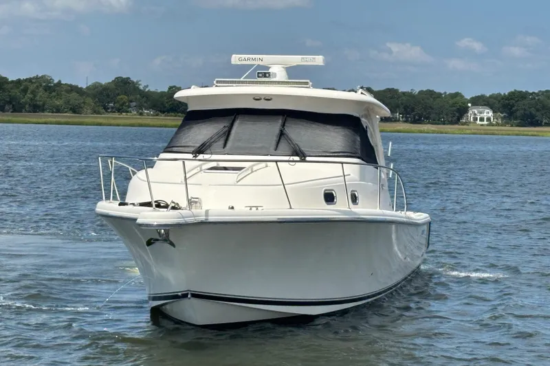 Slide: The Image of 2012 Pursuit OS 345 Offshore bow shot - 2