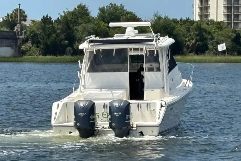 Slide: The Image of 2012 Pursuit OS 345 Offshore aft shot - 3