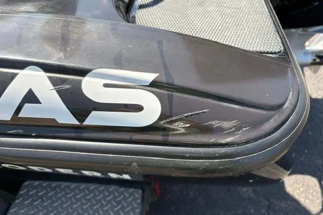 Slide: The Image of 2023 Caymas CX 20 PRO boat with visible scratches on the hull. - 41