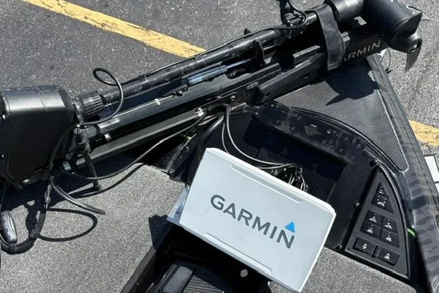 Slide: The Image of 2023 Caymas CX 20 PRO boat with Garmin navigation system on deck. - 37