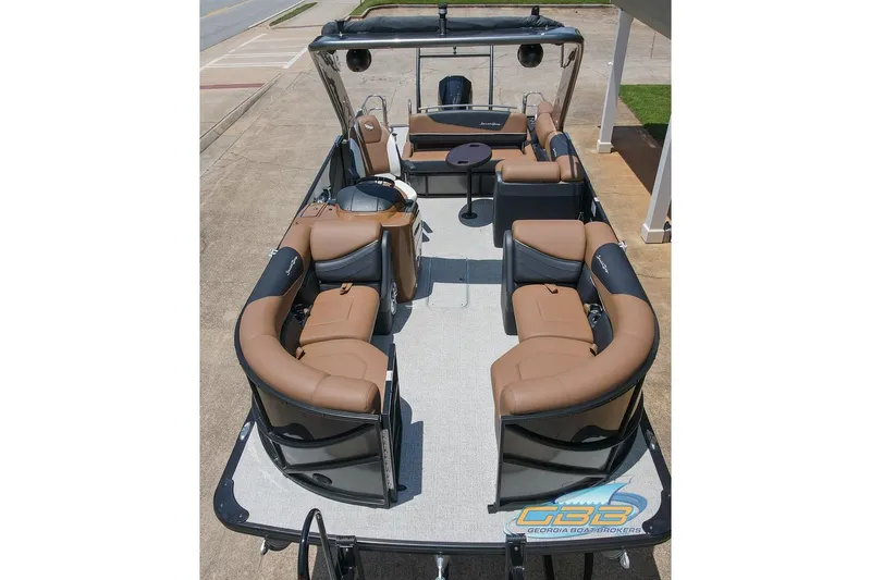 Slide: The Image of 2022 South Bay 523 SB2 ARCH pontoon boat with luxurious seating and modern design. - 24