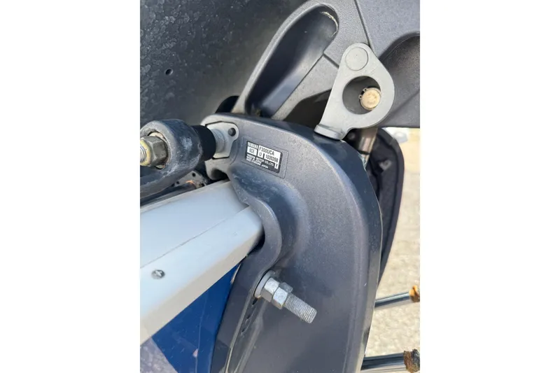 Slide: The Image of Close-up of a 2006 Pro-Line 24 Walkaround boat engine component. - 6