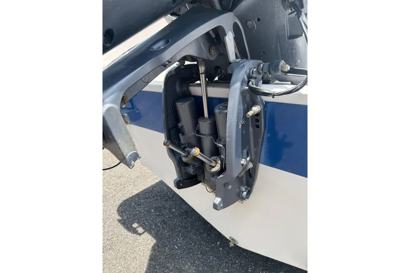 Slide: The Image of 2006 Pro-Line 24 Walkaround boat engine mount detail, showcasing mechanical components. - 5